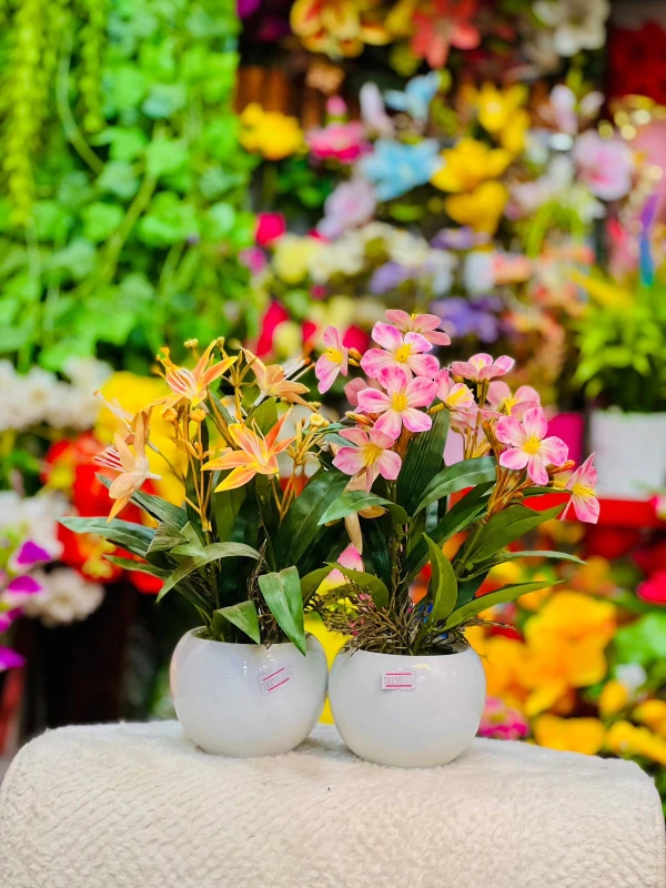 The Perfect Floral Duo A Symphony of Pink & Orange Elegance in Pairs