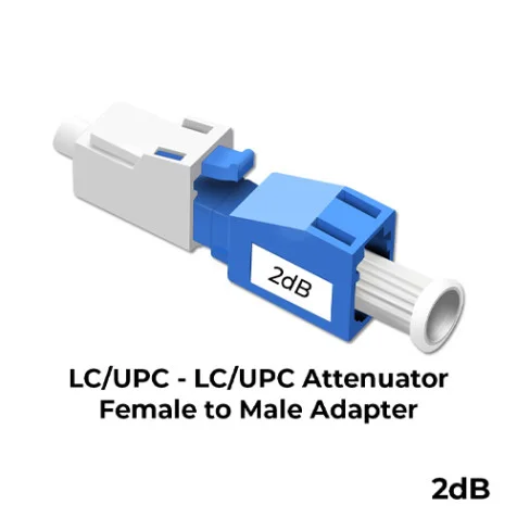 Otech 2dB Fiber Optic Attenuator LC/UPC Male to Female SM