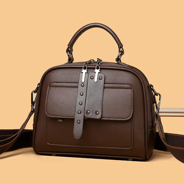 High end ladies’ handbag multi-layer large capacity commuting bag