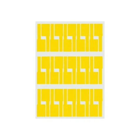 OTECH Wire Tags Labels Sticker PVC Self Adhesive A4 210x297mm (Tags 30Pcs/Sheet) Yellow