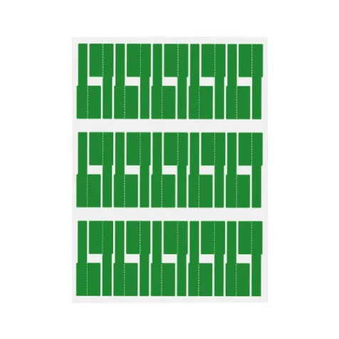 OTECH Wire Tags Labels Sticker PVC Self Adhesive A4 210x297mm (Tags 30Pcs/Sheet) Green
