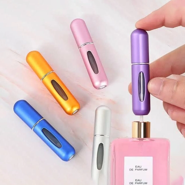 Multicolor 5ML Mini Refillable Perfume Atomizer Bottle For Travel