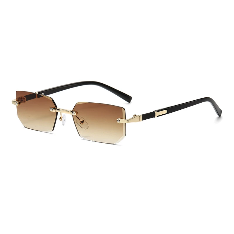 Rimless   Fashion  Sun Glasses For Female Male Summer Traveling