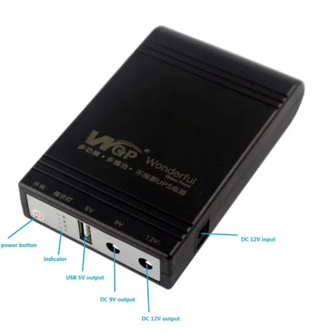 WGP 10400mAh Mini UPS (5V-9V-12v) Update Version