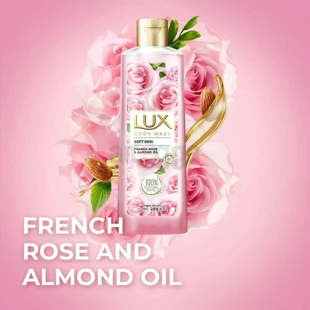 LUX Soft Rose Body Wash with French Rose & Almond Oil