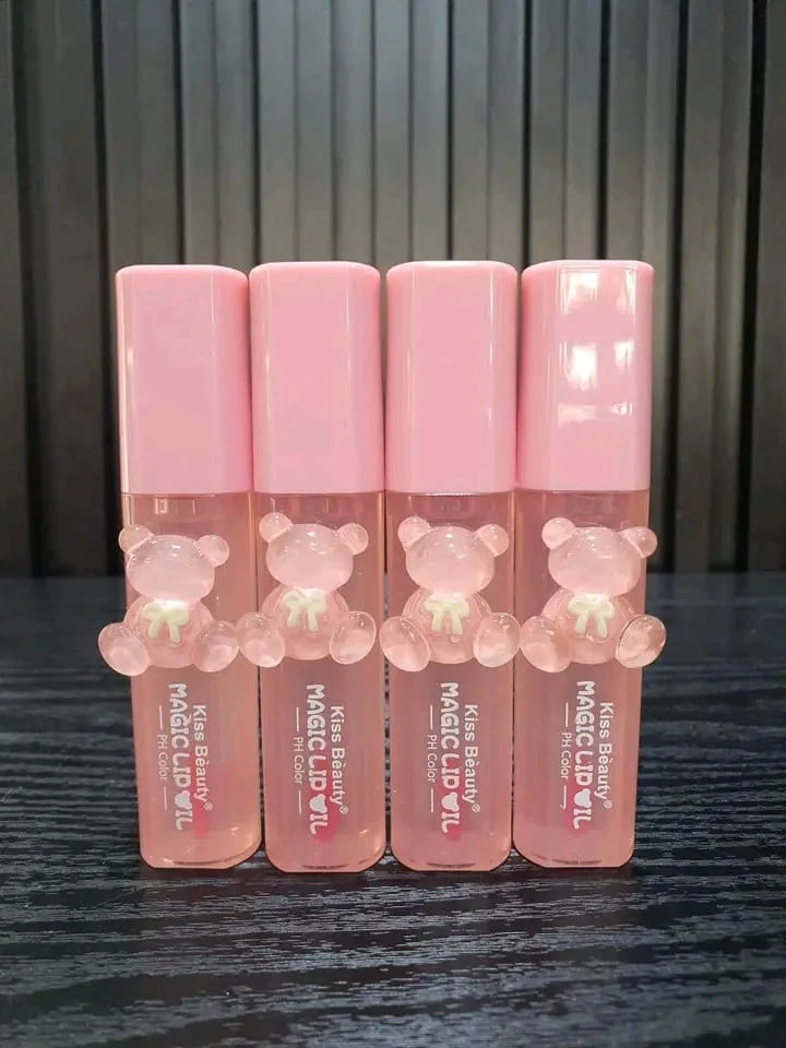 Kiss Beauty Magic Lip Oil - Cute Bear Edition (PH Color Changing)