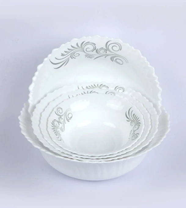 Premium 32-Piece Luxury Dinner Set , Complete Opalware Dining Collection, 32-Piece Floral Motif Dinnerware