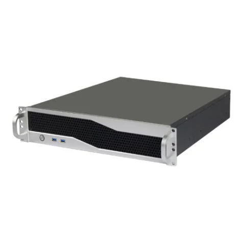 OTECH 2U 19in X25DPRM Industrial Server Rack Mount Black Sliver Case