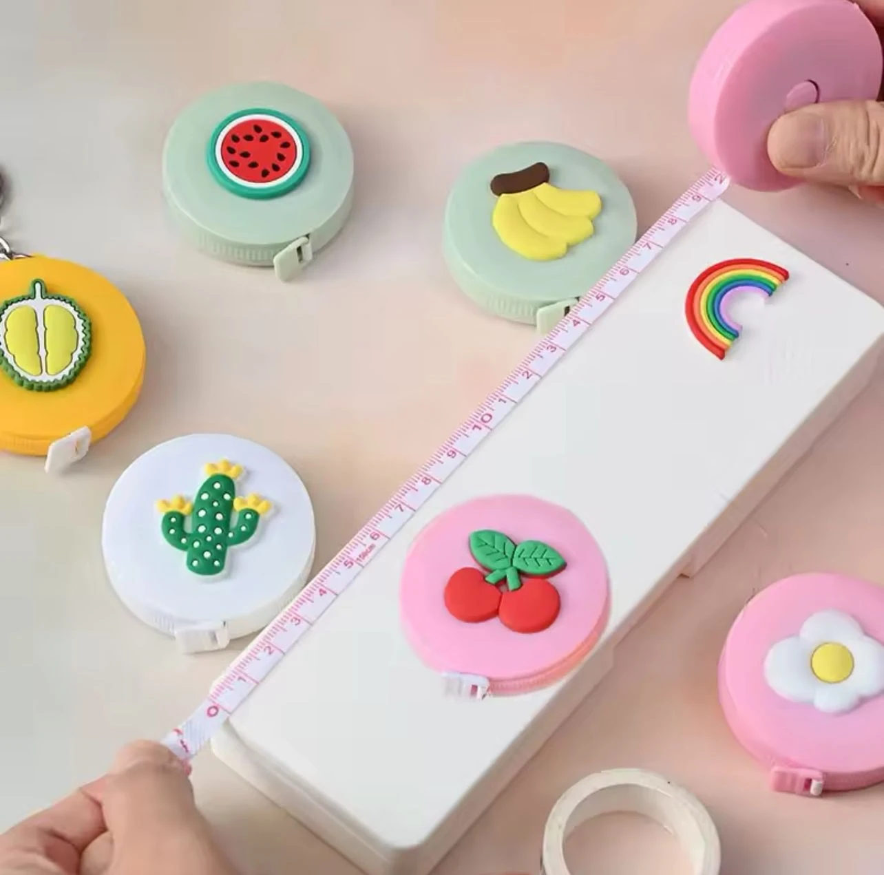 Cute Cartoon Mini Retractable Measuring Tape - ১৫০ সেমি/৬০ ইঞ্চি