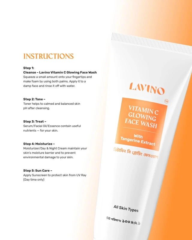 Lavino Vitamin C Glowing Face Wash (100ml)