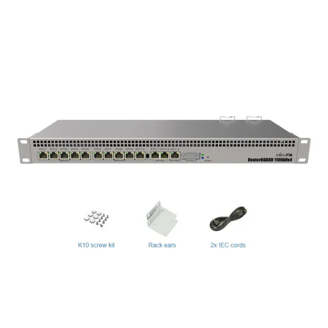 Mikrotik RB1100AHx4 13x Gigabit Ports 4 Core 1U Rackmount Ethernet Router
