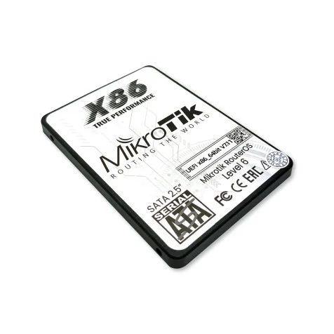 MikroTik 2.5in SATA 64GB SSD Legacy x86 RouterOS 64bit License (Pre-Install) Level 6
