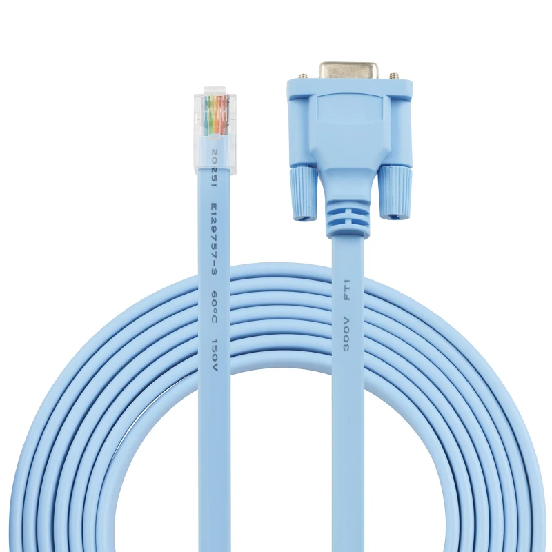 DB9 to RJ45 Console Cable 1.8m/6ft RS232 to RJ45 Compatible with Cisco