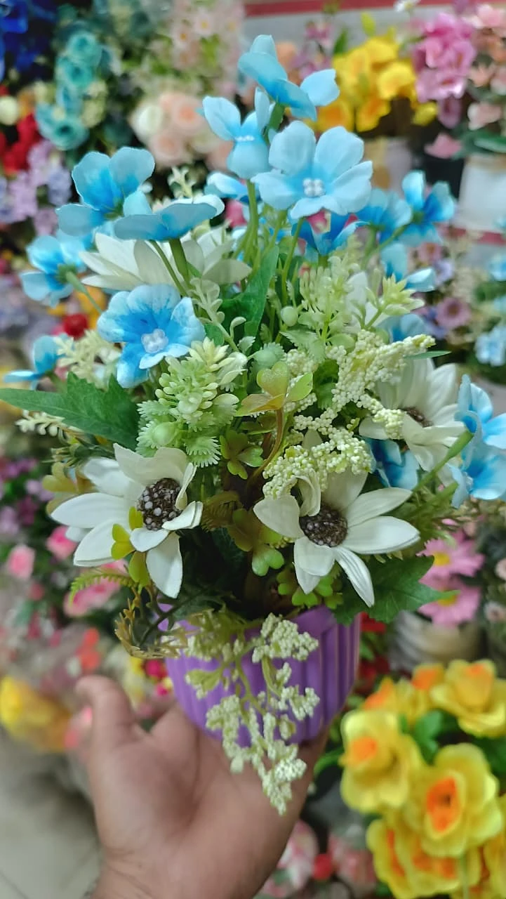 Artificial Flower Top, Perfect for a collection of different textures and colors.  Capturing the fresh, blooming vibe of the bouquet.