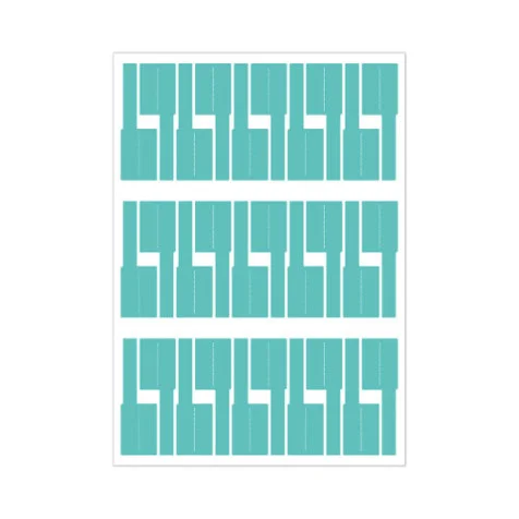 OTECH Wire Tags Labels Sticker PVC Self Adhesive A4 210x297mm (Tags 30Pcs/Sheet) Blue